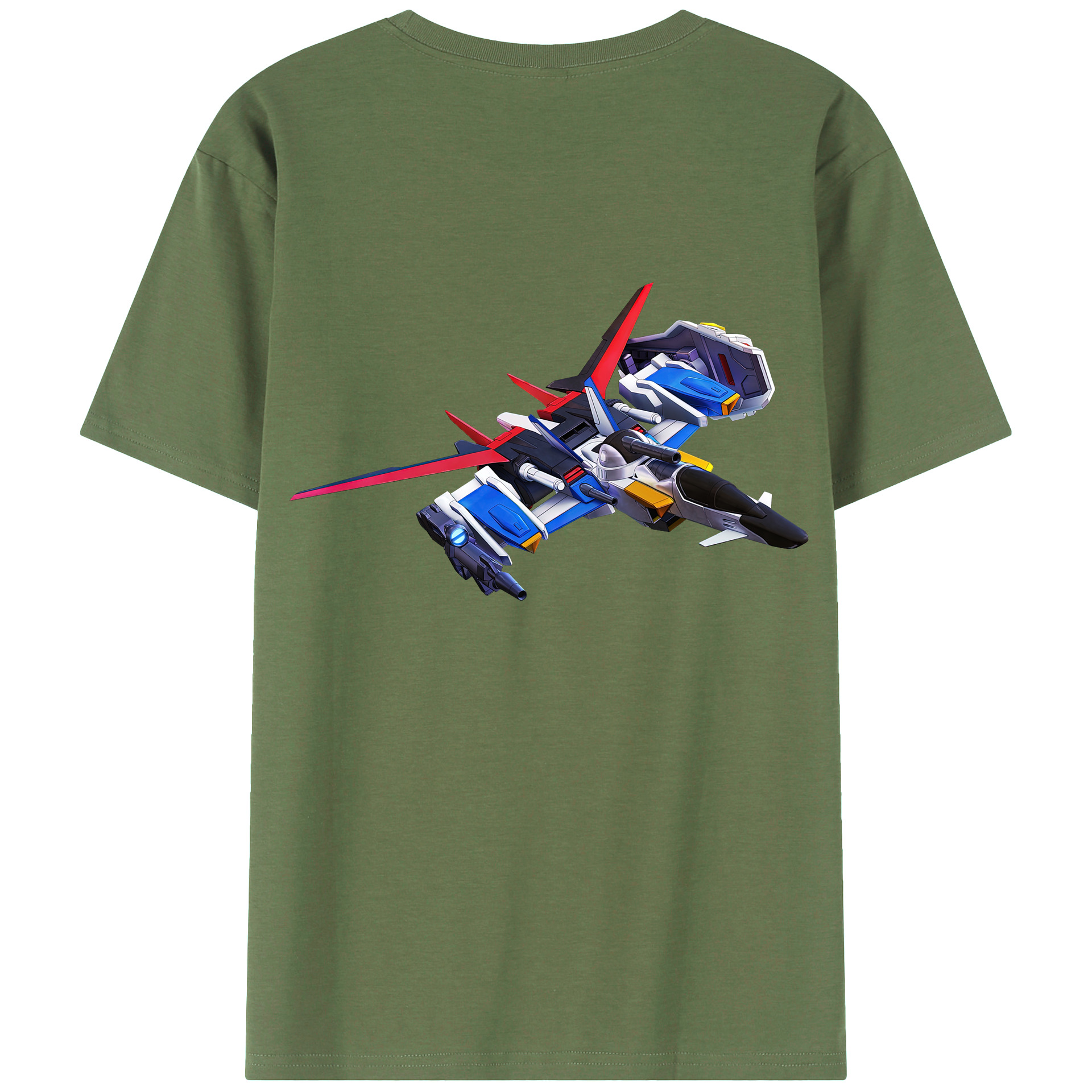 （画像用） 機動戦士ガンダム Mobile Suit Gundam 綿100％ メンズ半袖Tシャツ（バックプリント） 通気性